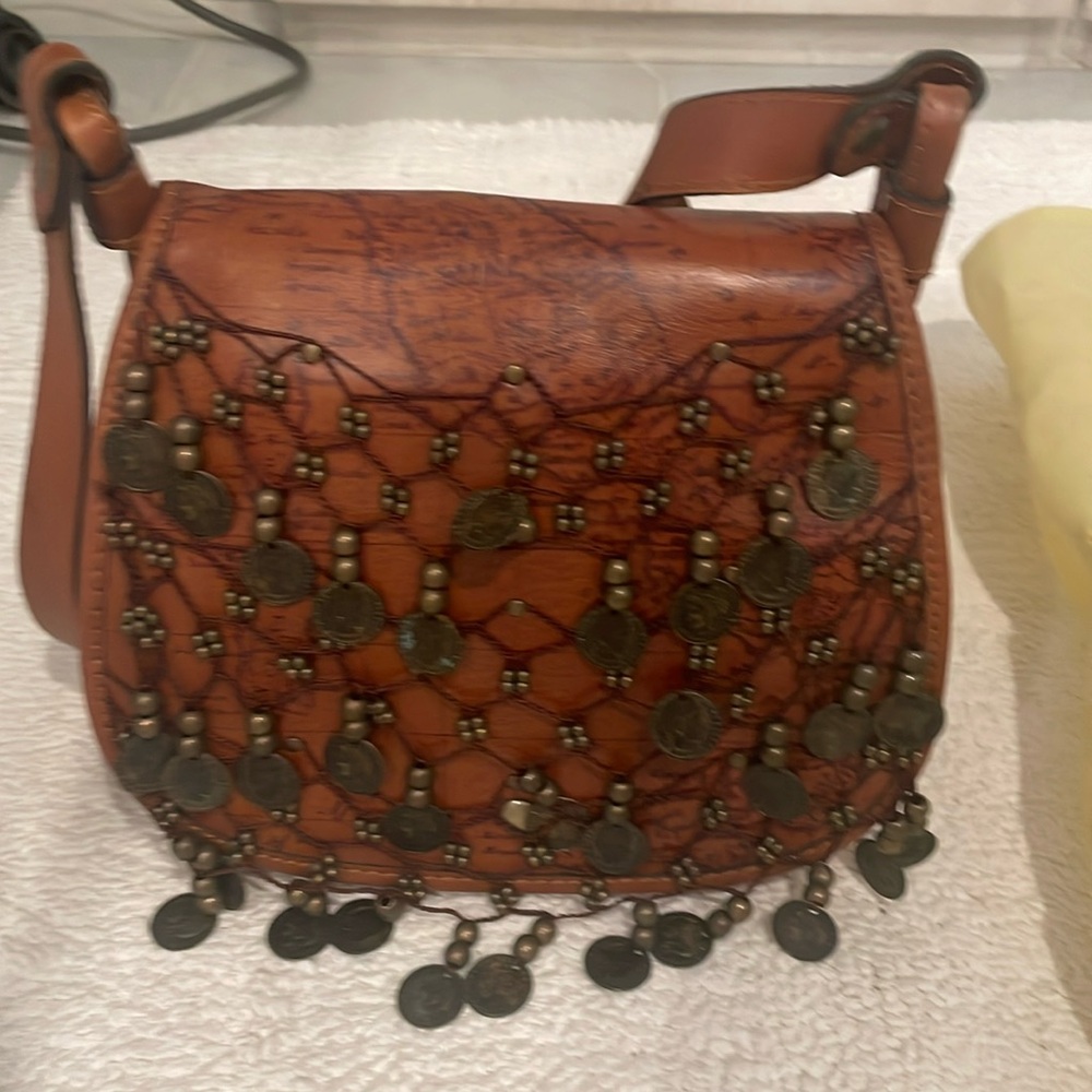 leather Yaluxe bag with Coin decor